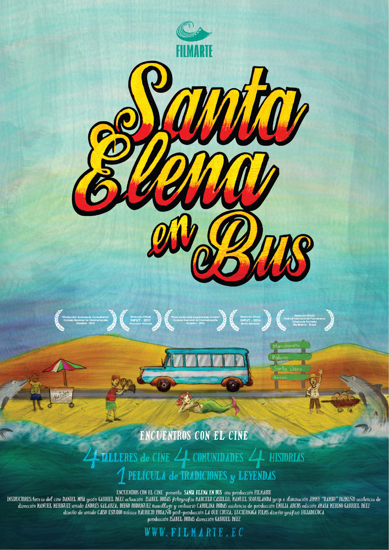 Santa Elena en bus poster background