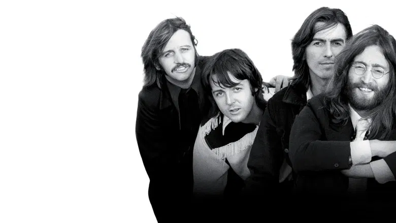 The Beatles performing in studio