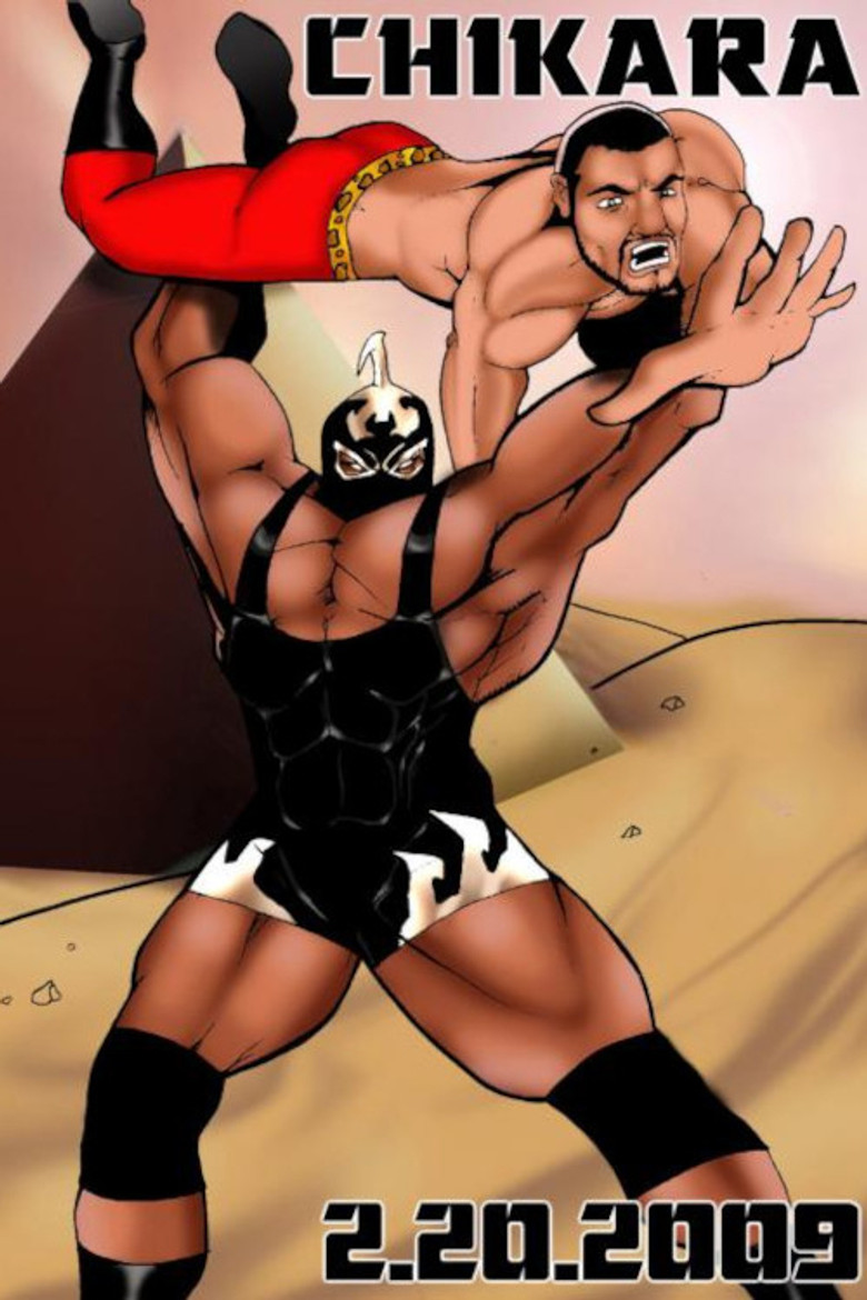 CHIKARA If the Airplane is Snowed in, Put your Bloody Skis on and Get Going! poster background