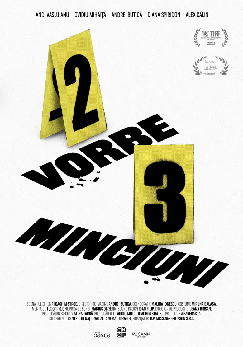 Two Words, Three Lies poster background