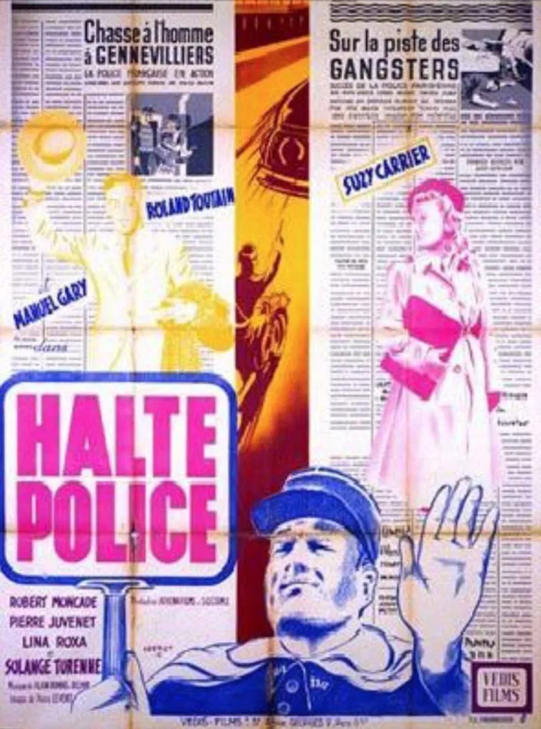 Halte... Police! poster background