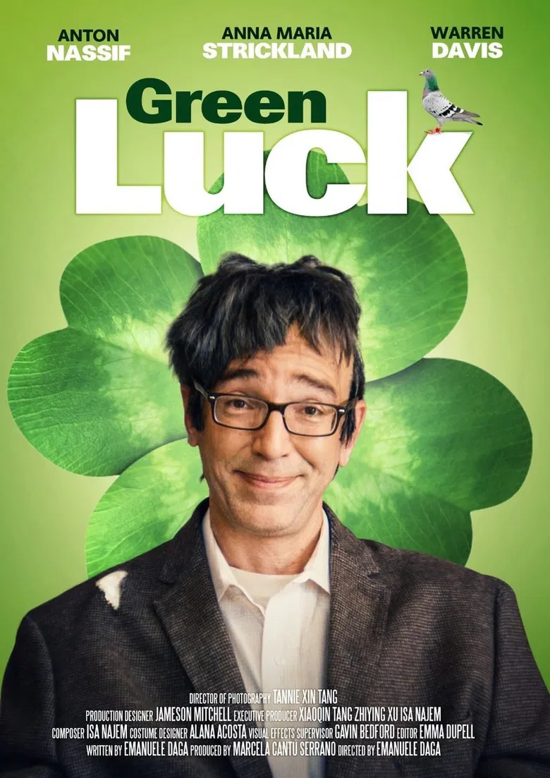 Green Luck poster background