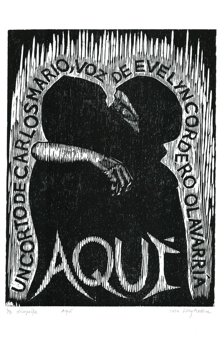 Aquí poster background