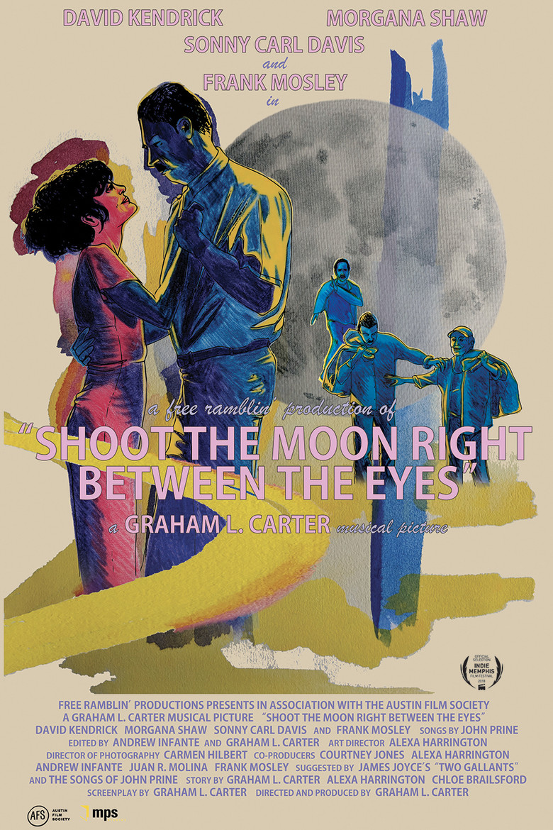Shoot the Moon Right Between the Eyes poster background