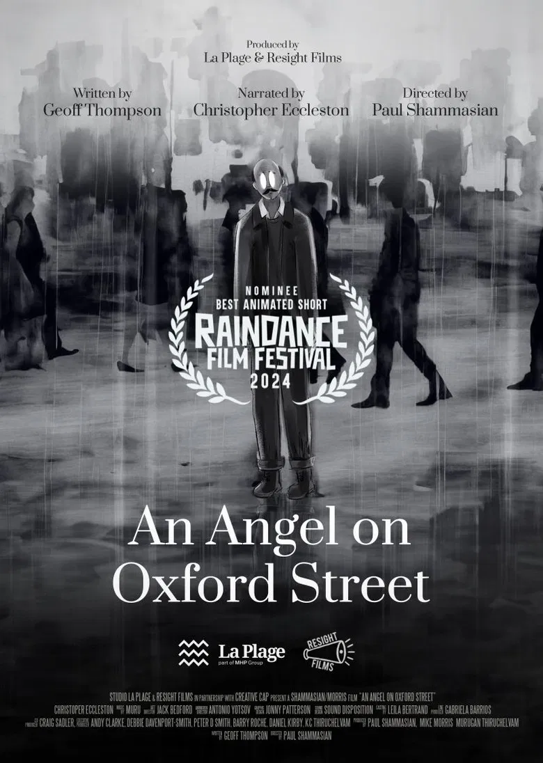 An Angel on Oxford Street poster background