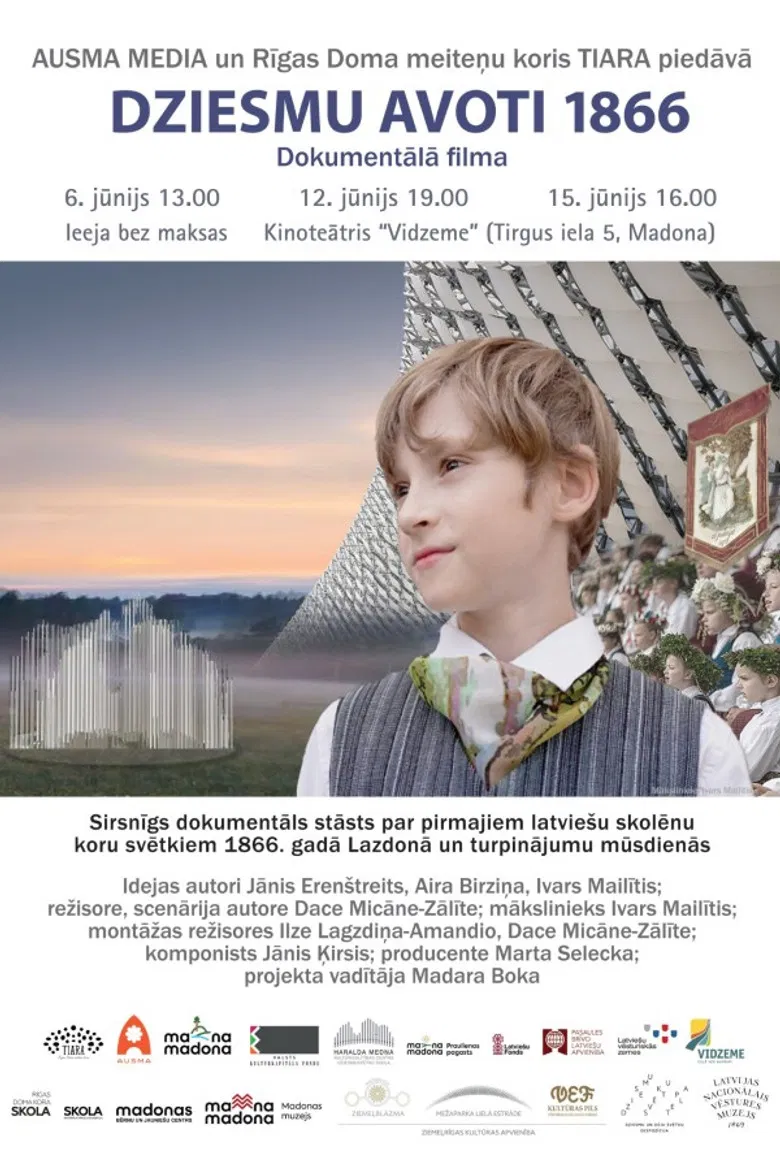 Dziesmu avoti. 1866 poster background