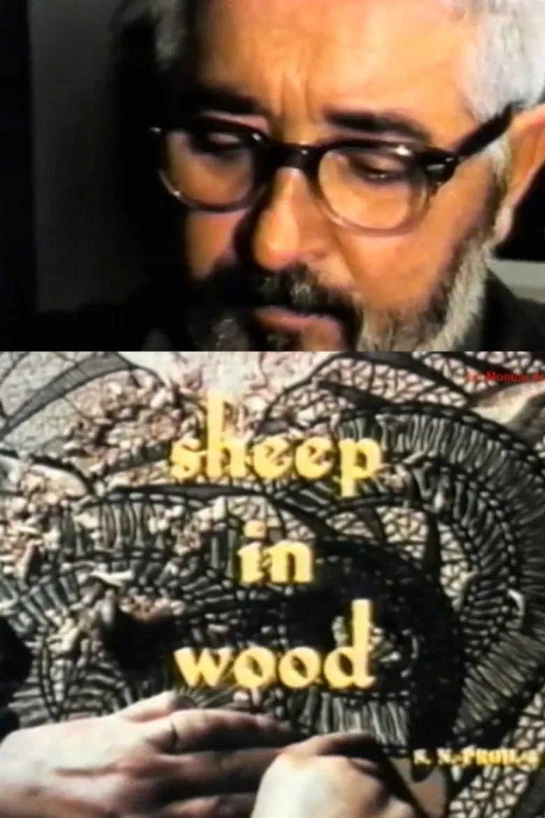 Sheep in Wood poster background