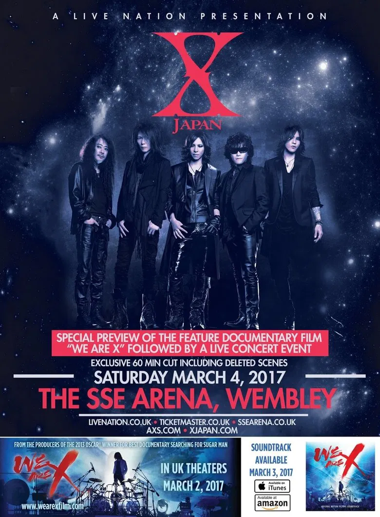 X Japan Live 2017 At The Wembley Arena poster background