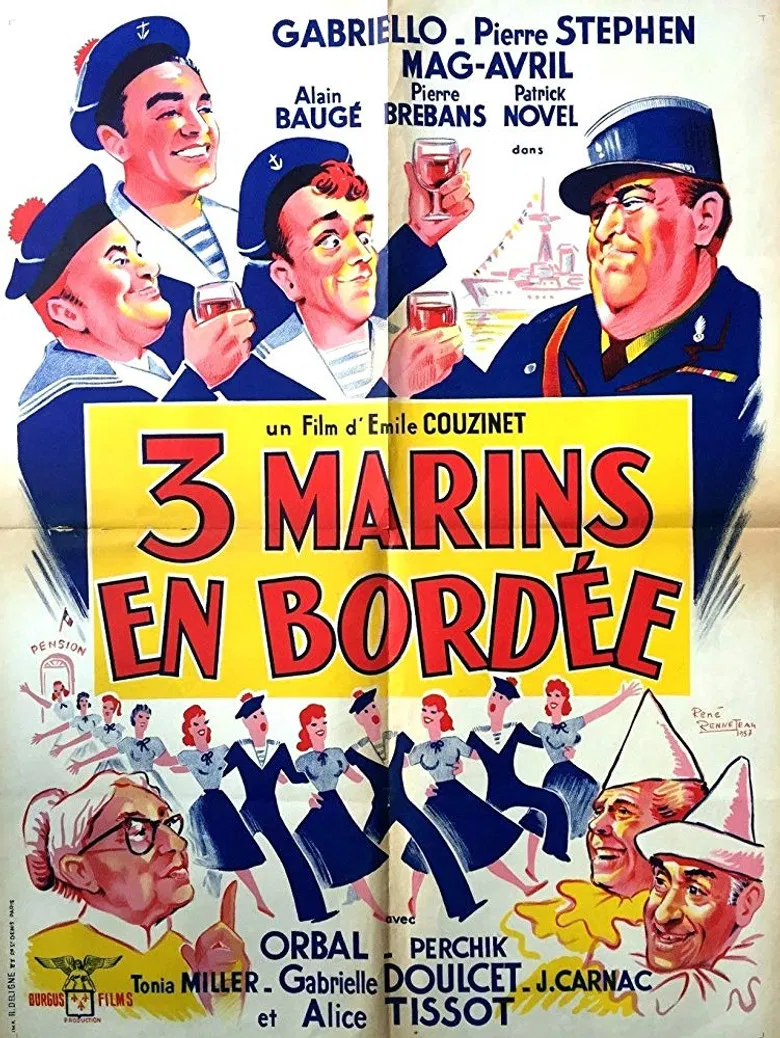 Trois marins en bordée poster background