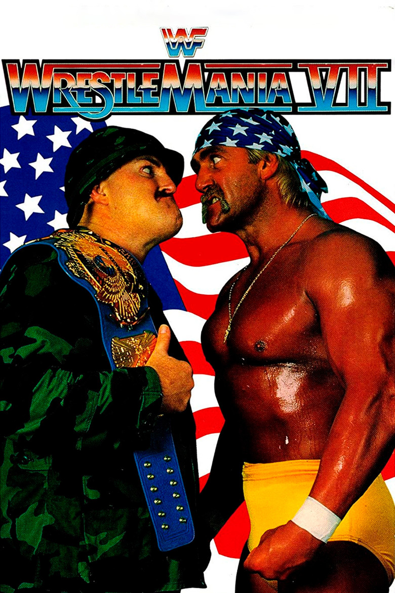 WWE Superstars & Stripes Forever: The March to WrestleMania VII poster background