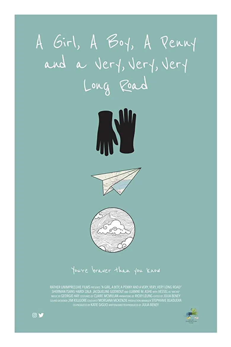 A Girl, a Boy, a Penny and a Very, Very, Very Long Road poster background