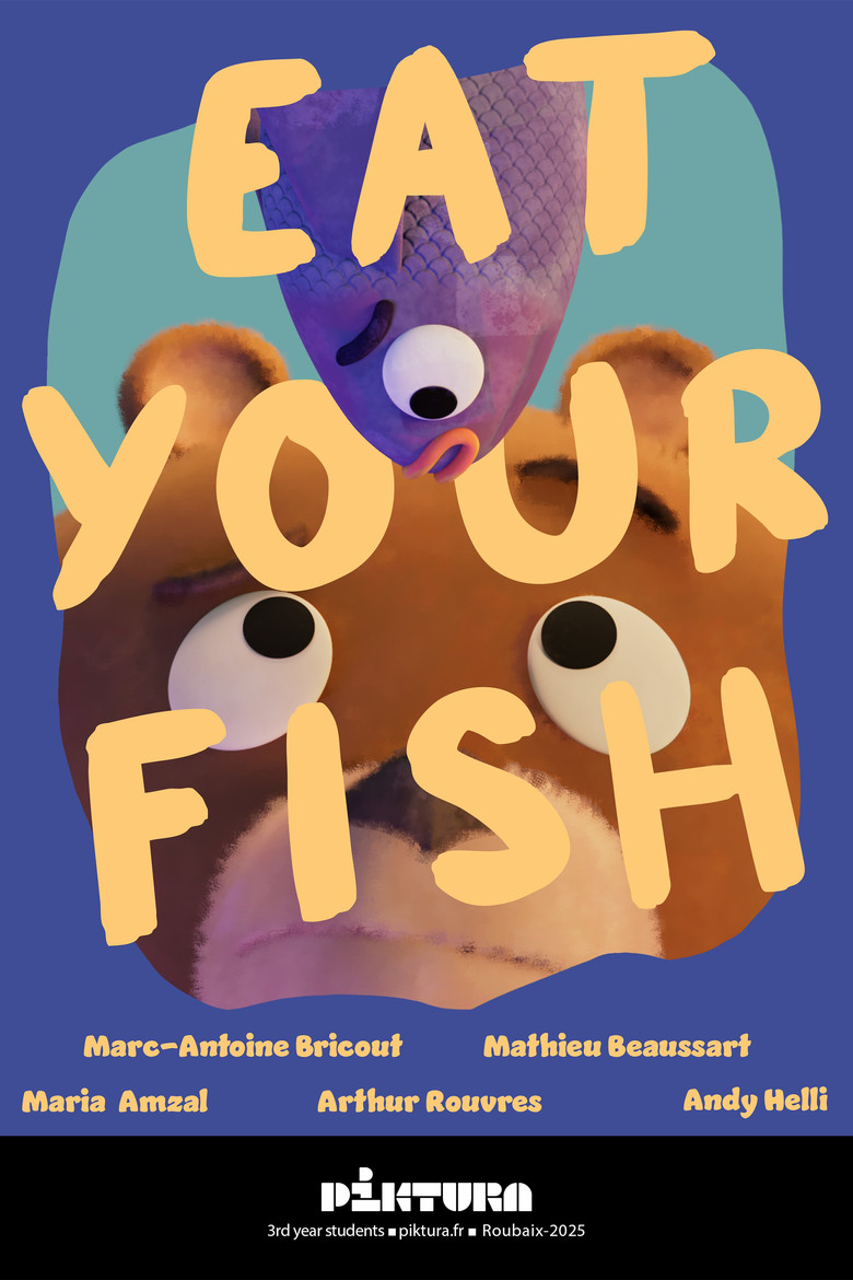 Eat Your Fish ! poster background