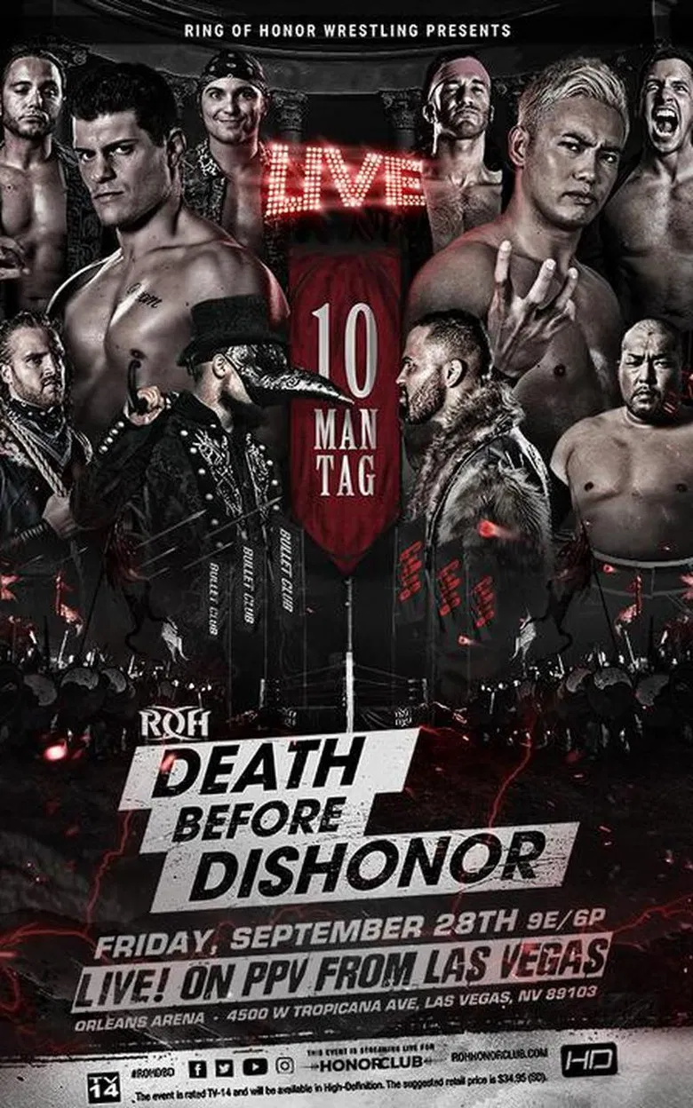 ROH: Death Before Dishonor XVI poster background