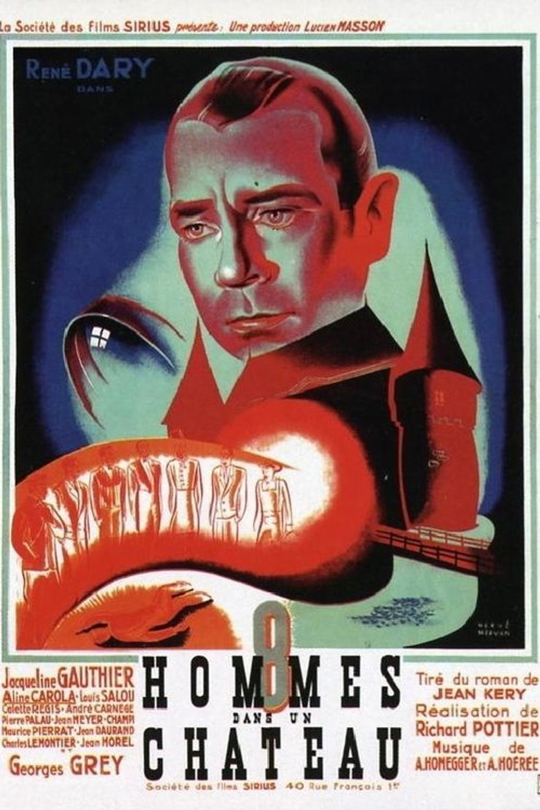 Eight Men in a Castle poster background