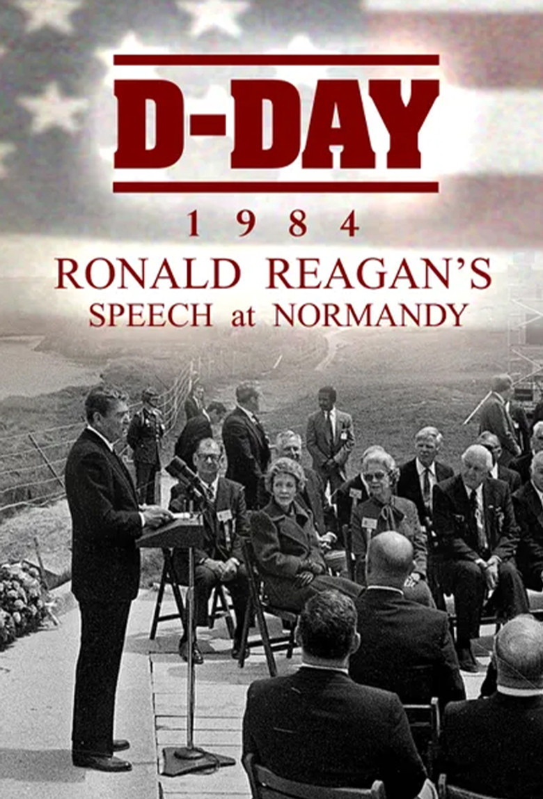 Ronald Reagan's Speech at Normandy poster background
