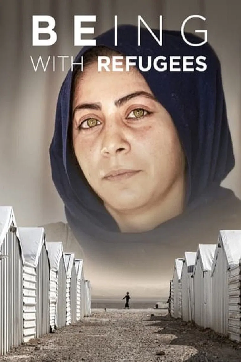 Being with refugees poster background
