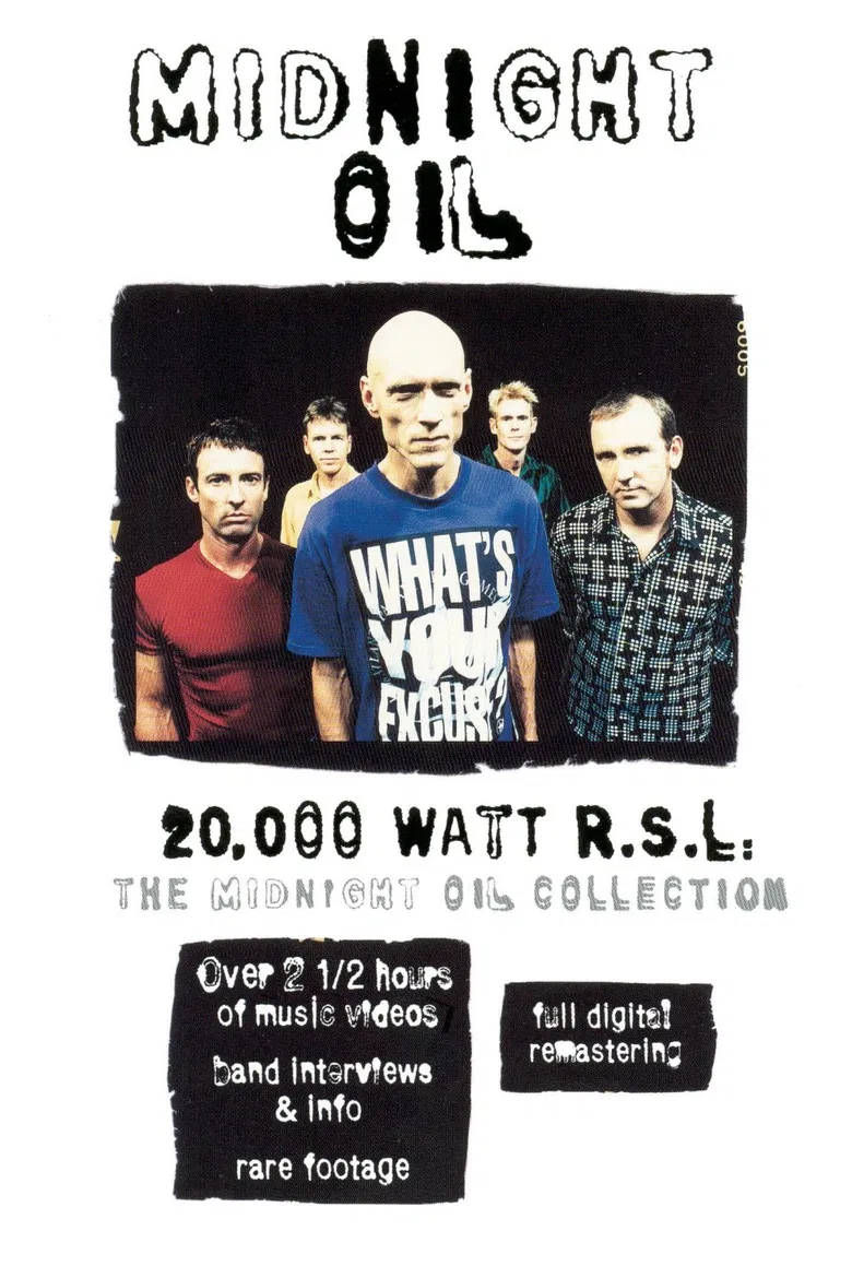 Midnight Oil - 20,000 Watt R.S.L. poster background