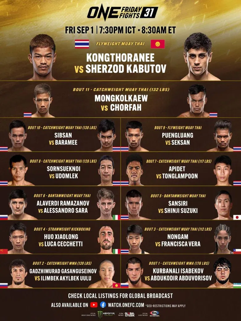 ONE Friday Fights 31: Kongthoranee vs. Kabutov poster background
