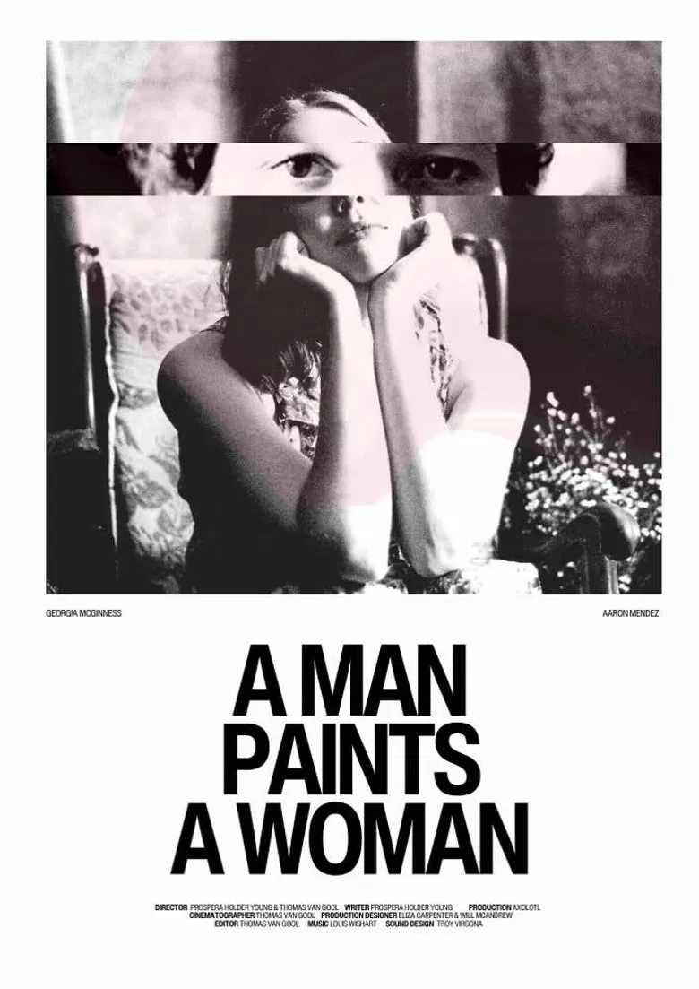 A Man Paints A Woman poster background