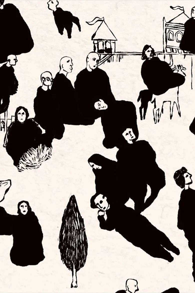 Flight of Monochrome Feathers poster background