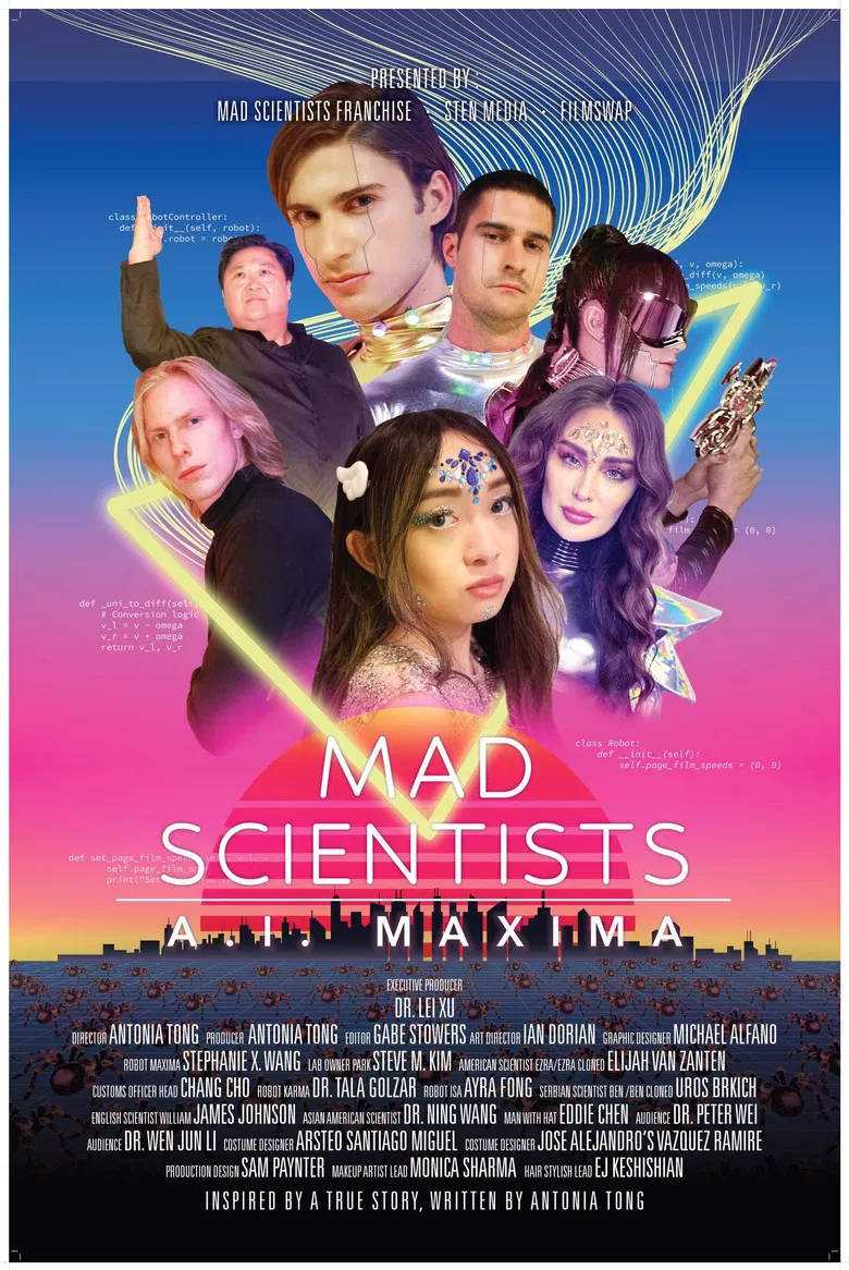 Mad Scientists: A.I. Maxima poster background