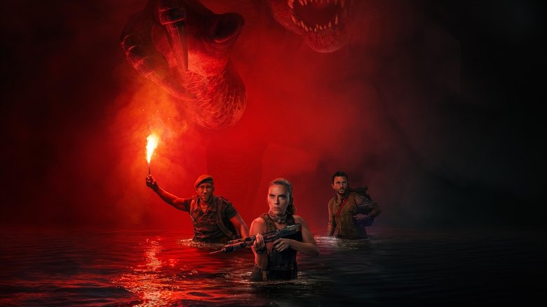 The team encountering a massive dinosaur in the wild