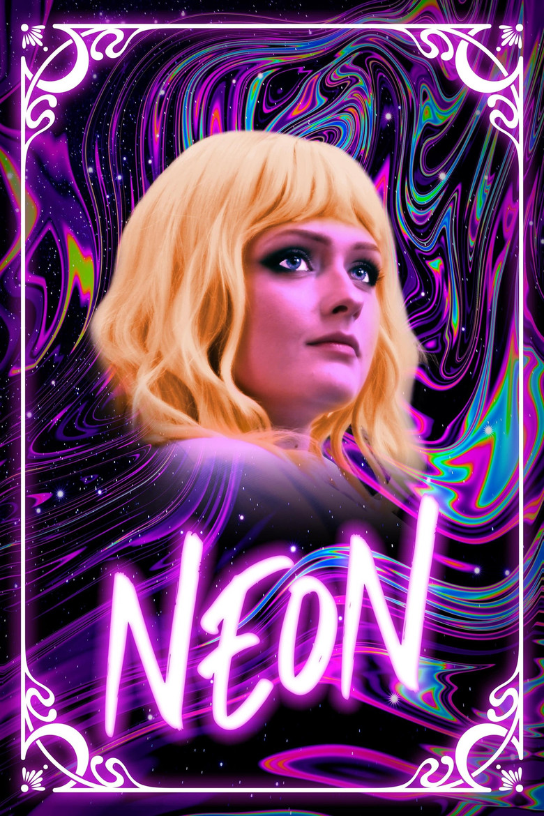 Neon poster background