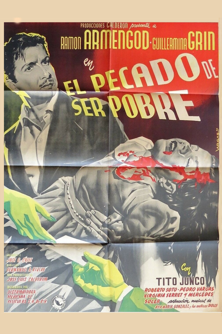 Pecado de ser pobre poster background