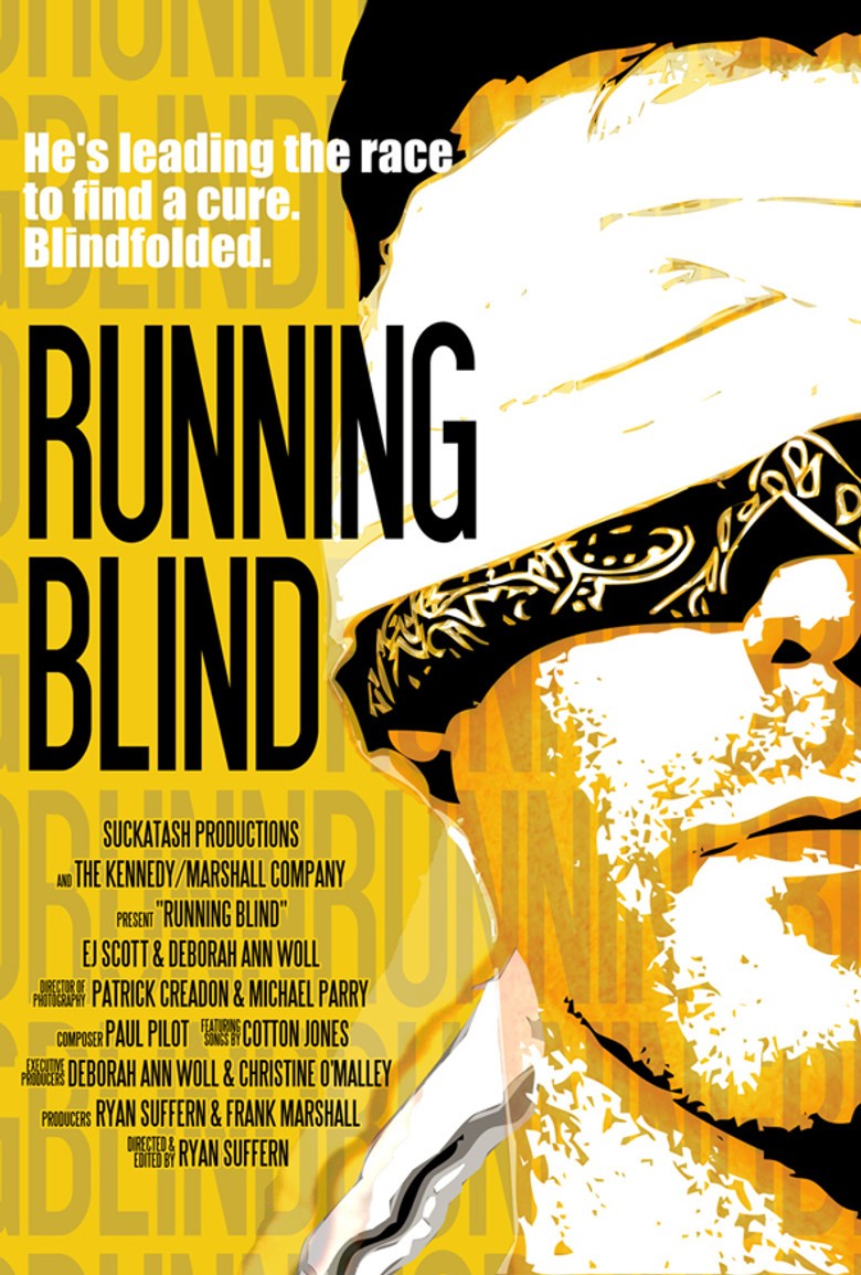 Running Blind poster background