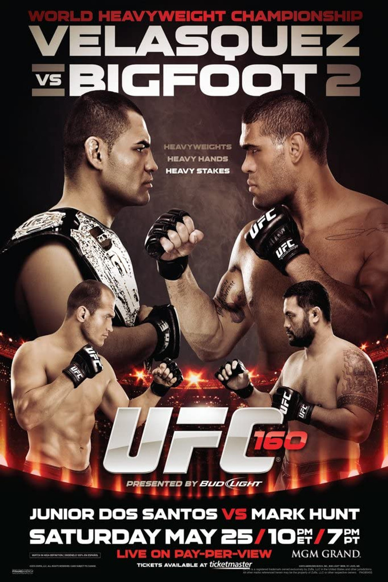 UFC 160: Velasquez vs Bigfoot 2 poster background