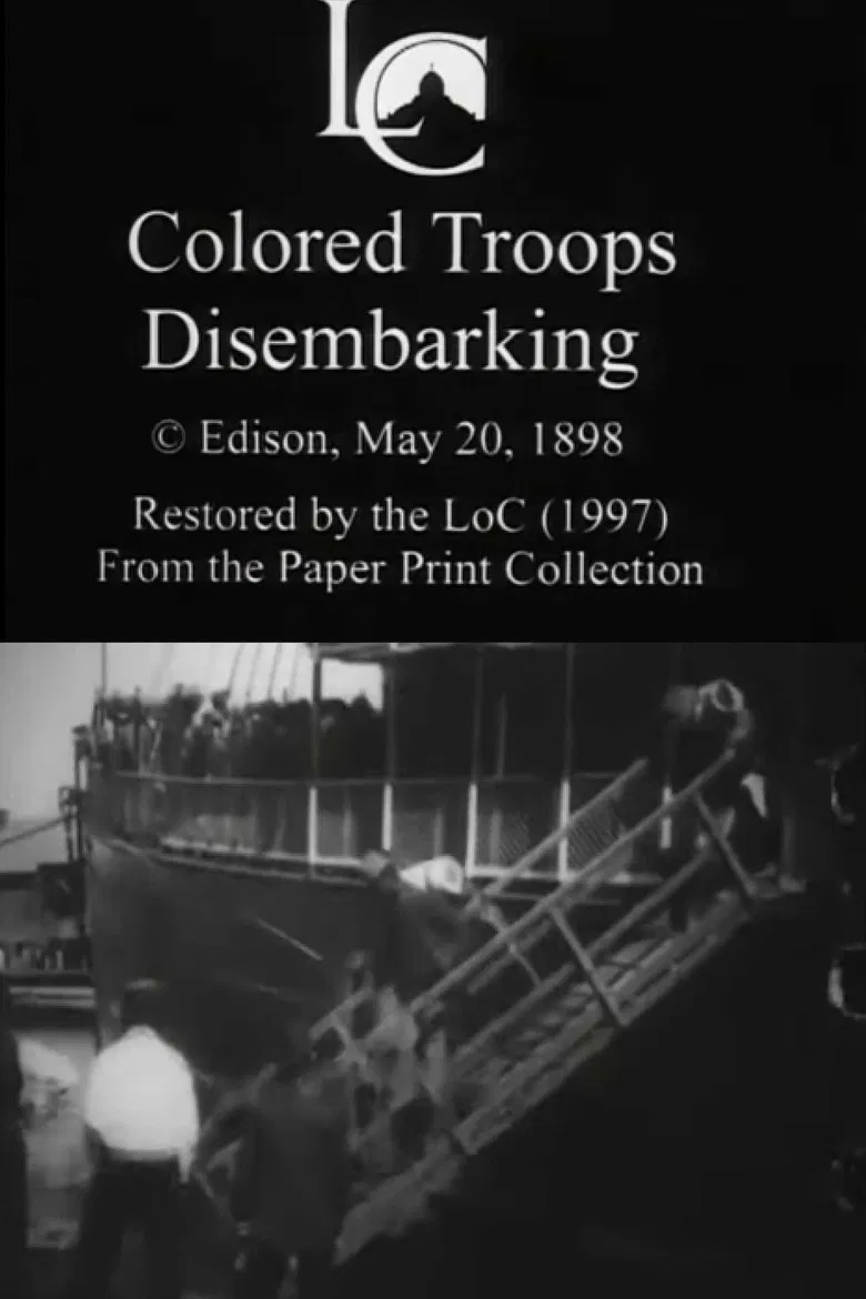 Colored Troops Disembarking poster background