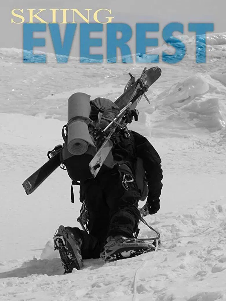 Skiing Everest poster background