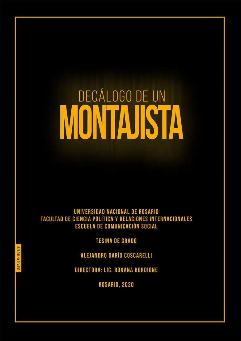 Decálogo de un montajista poster background