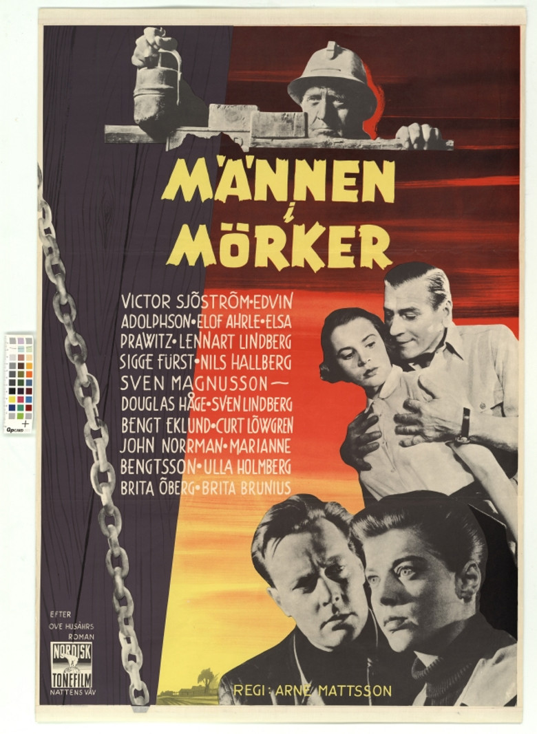 Männen i mörker poster background