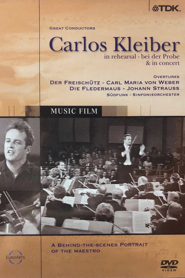 Carlos Kleiber - bei der Probe & in concert poster background