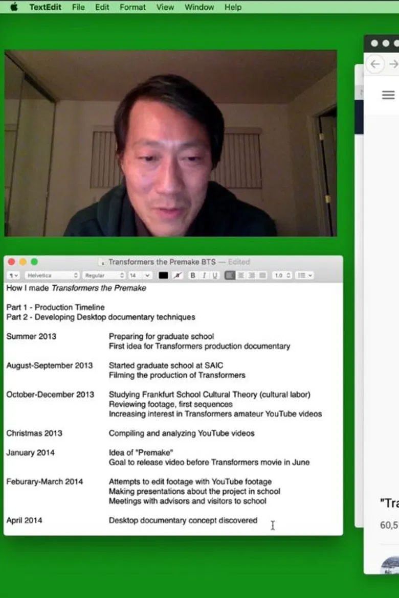 The Making of Transformers the Premake poster background