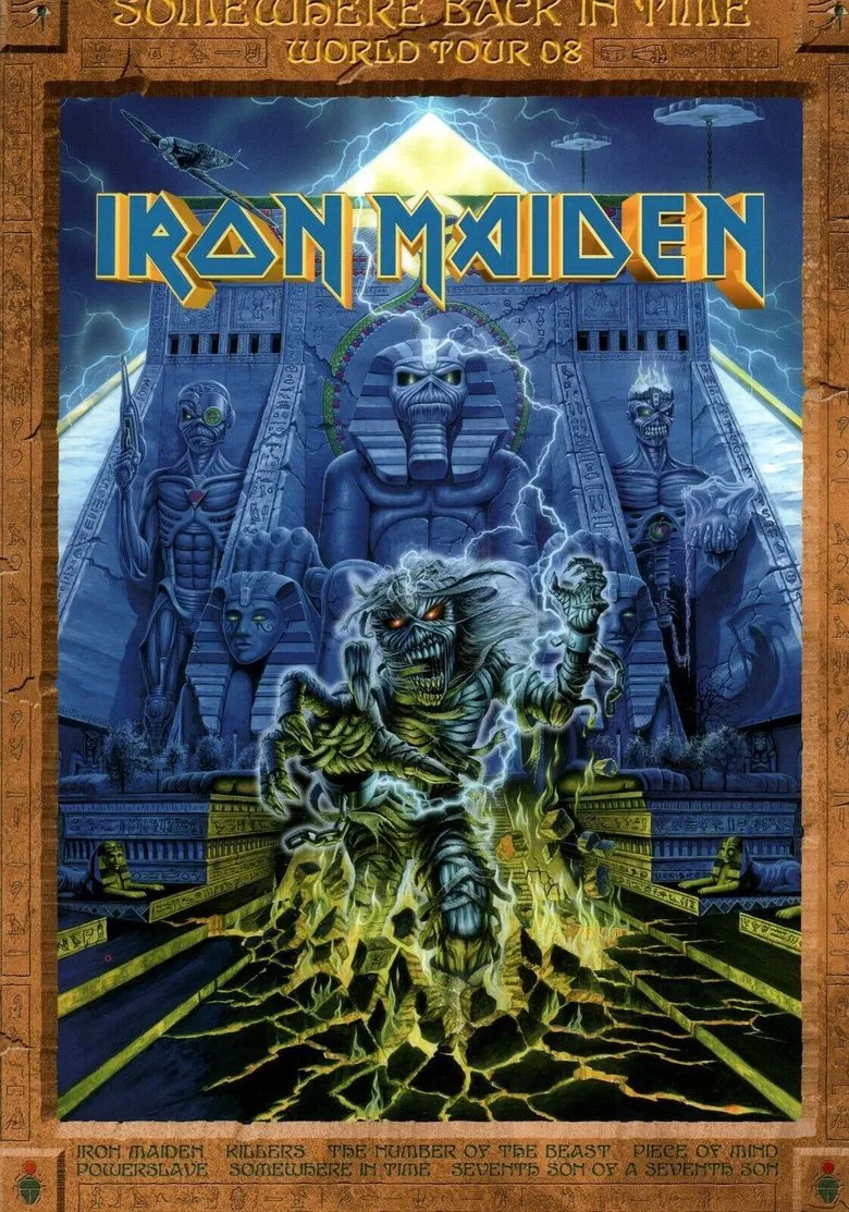Iron Maden - Somewhere Back in Time World Tour '08, Mumbai India poster background