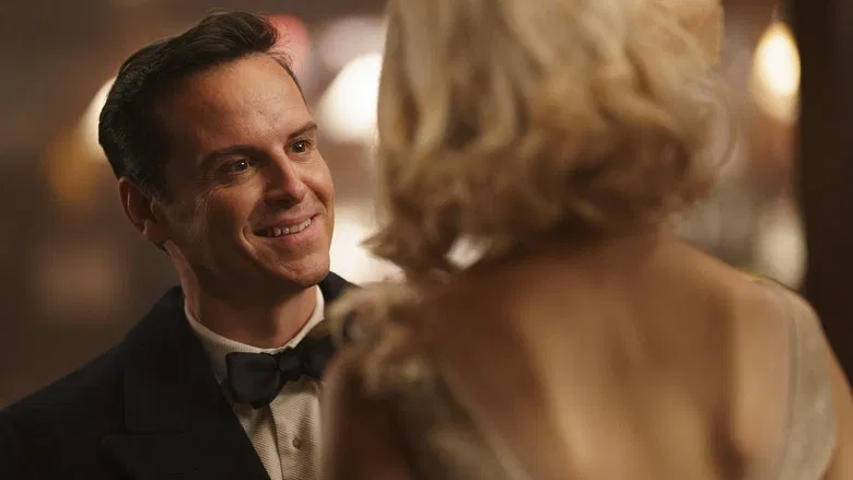 Ethan Hawke and Margaret Qualley at a table