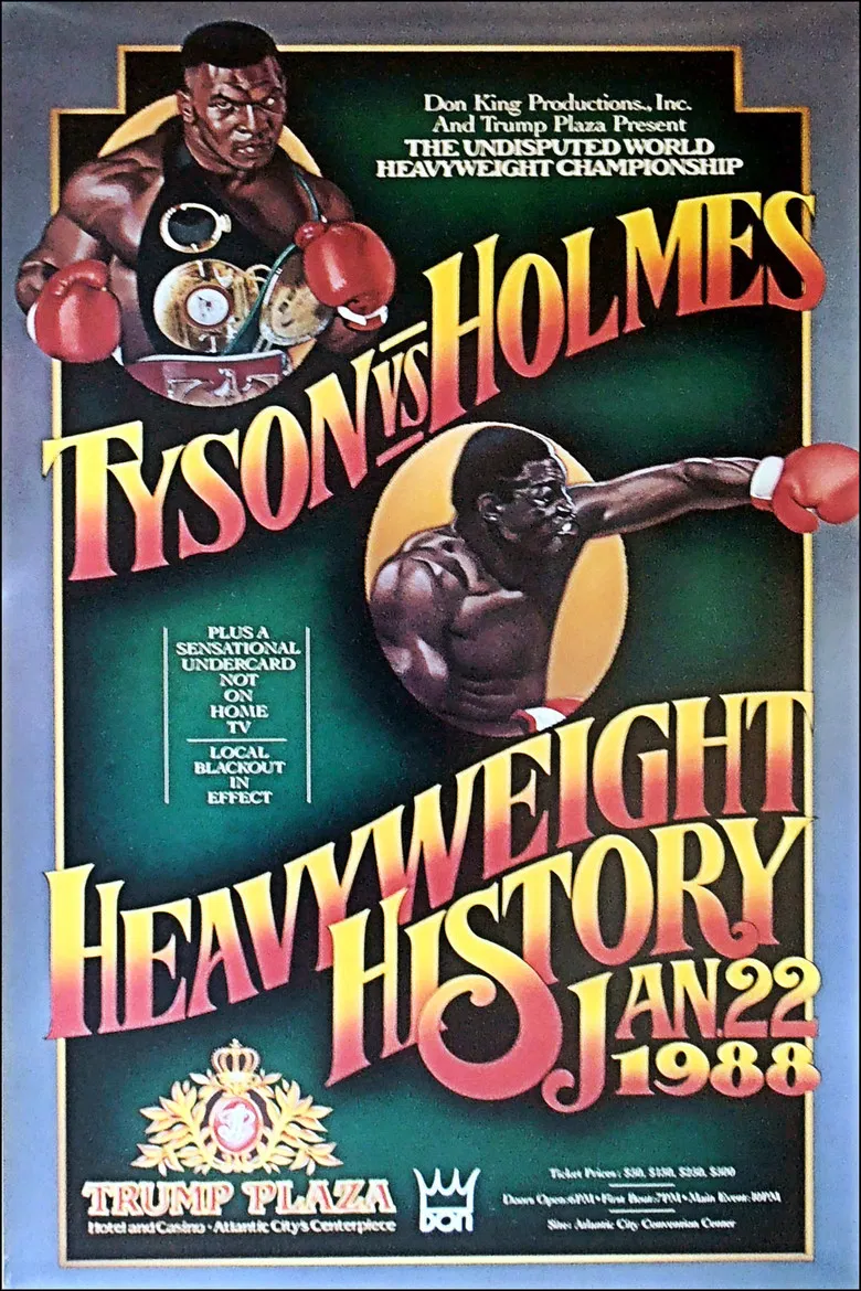 Mike Tyson vs Larry Holmes poster background