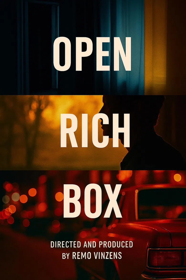 Open rich box poster background