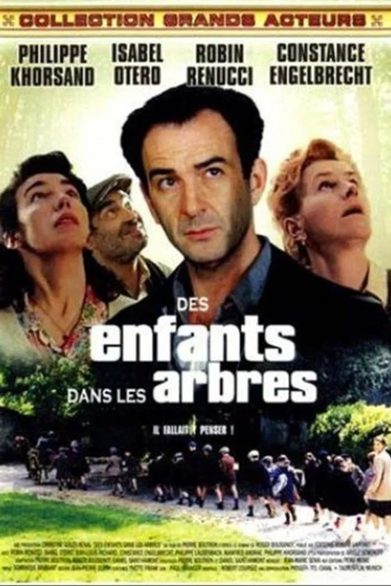 Des enfants dans les arbres poster background