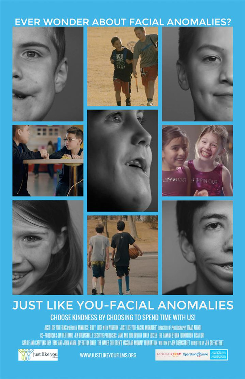 Just Like You: Facial Anomalies poster background