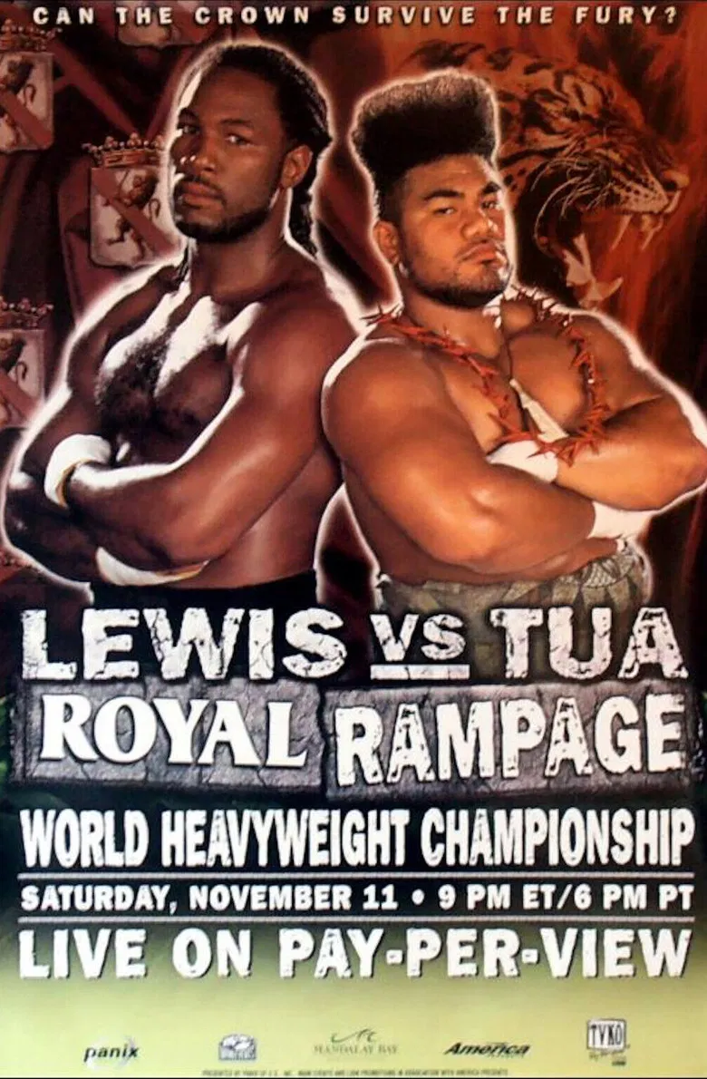 Lennox Lewis vs. David Tua poster background