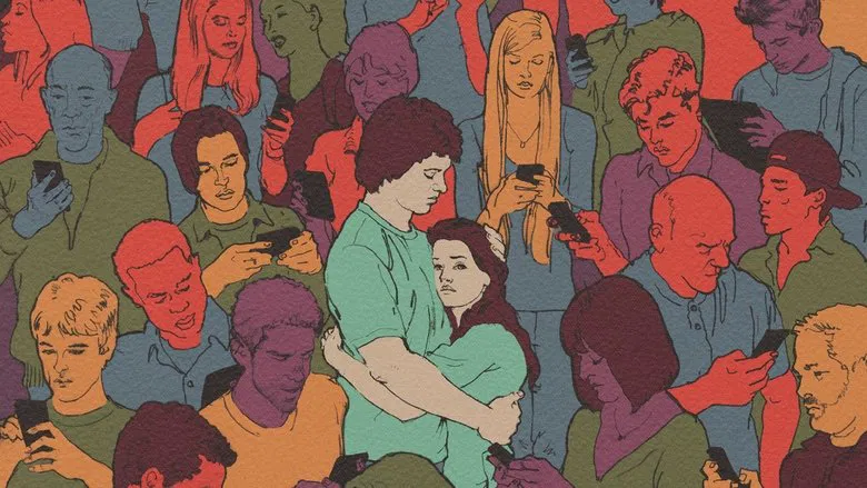 Adam Sandler and Rosemarie DeWitt in a moment of disconnection