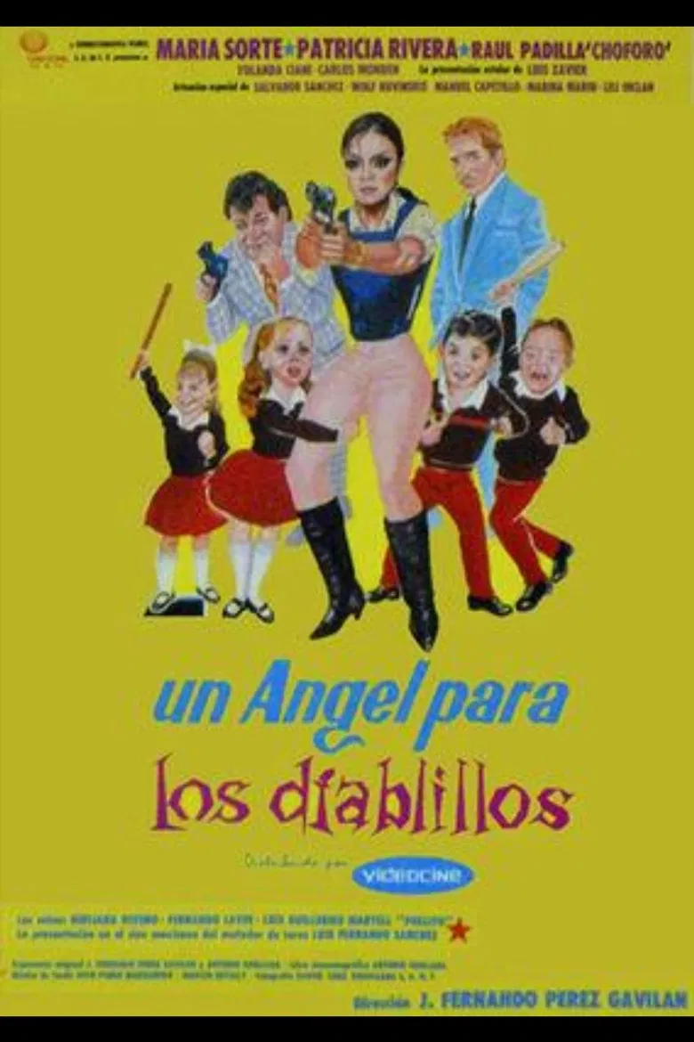 Un ángel para los diablillos poster background