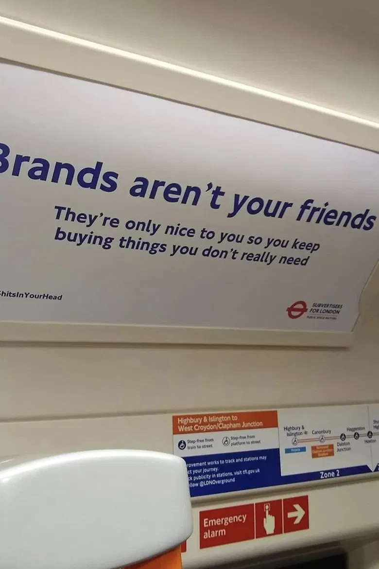 Subvertisers for London poster background