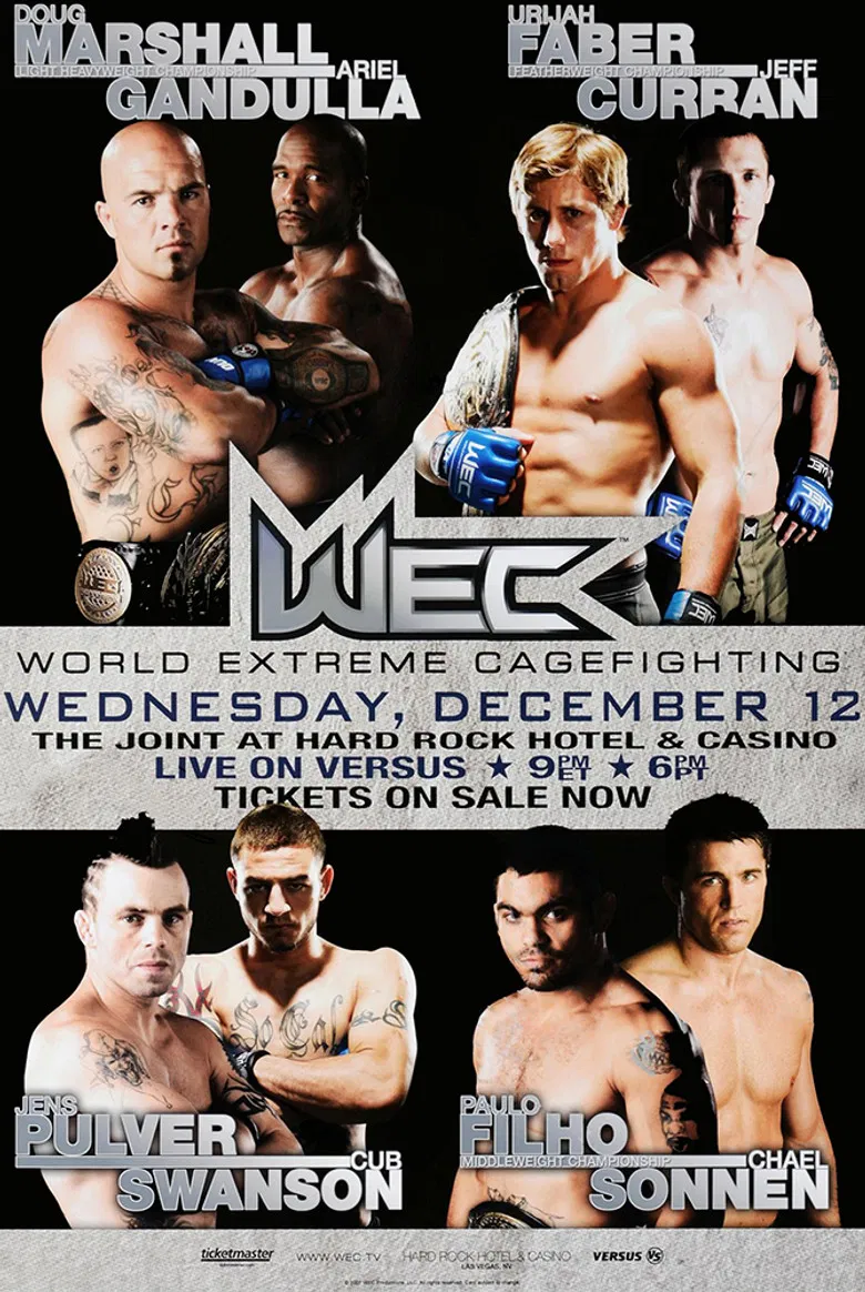 WEC 31: Faber vs. Curran poster background