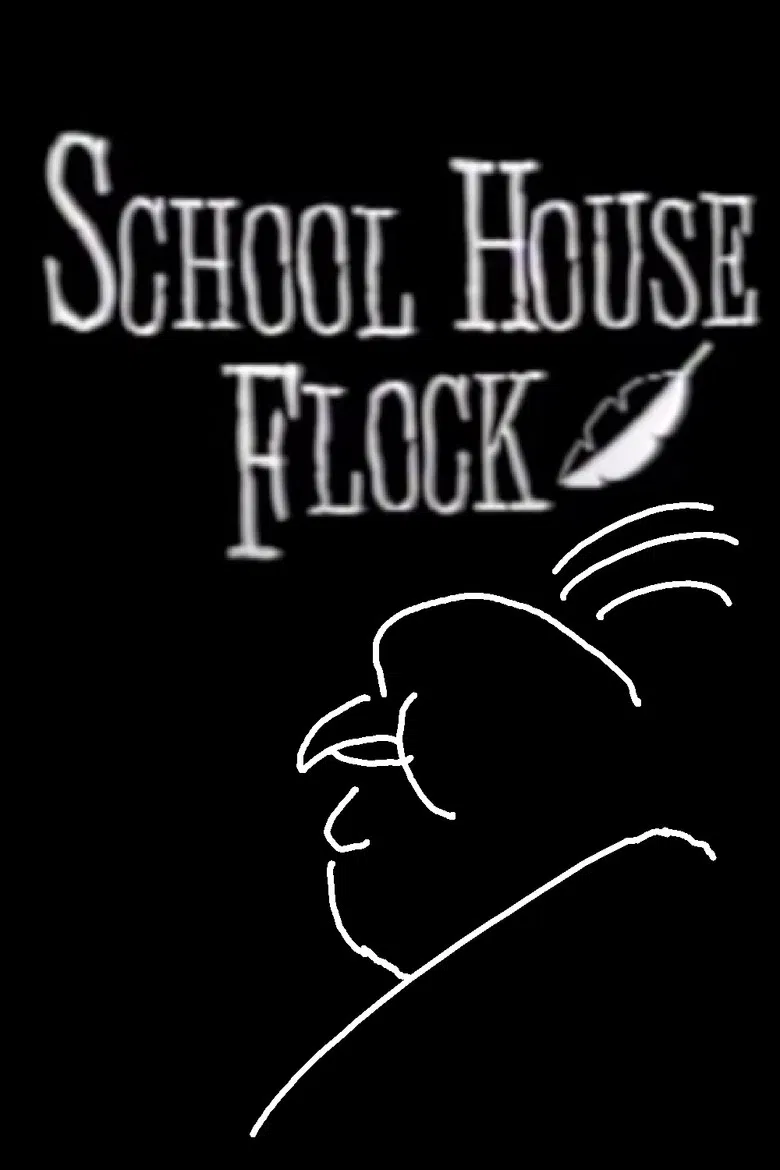 Alfred Hitchcluck Presents School House Flock poster background