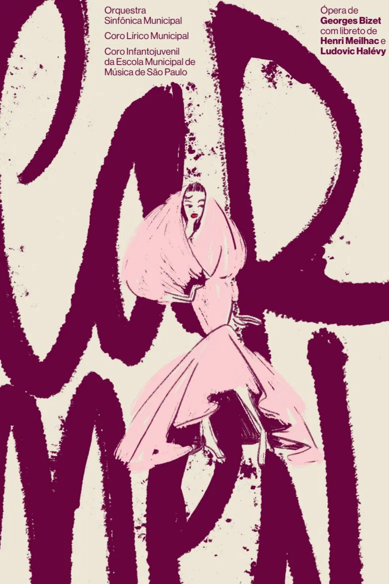 Ópera Carmen, de Georges Bizet - Theatro Municipal de São Paulo poster background