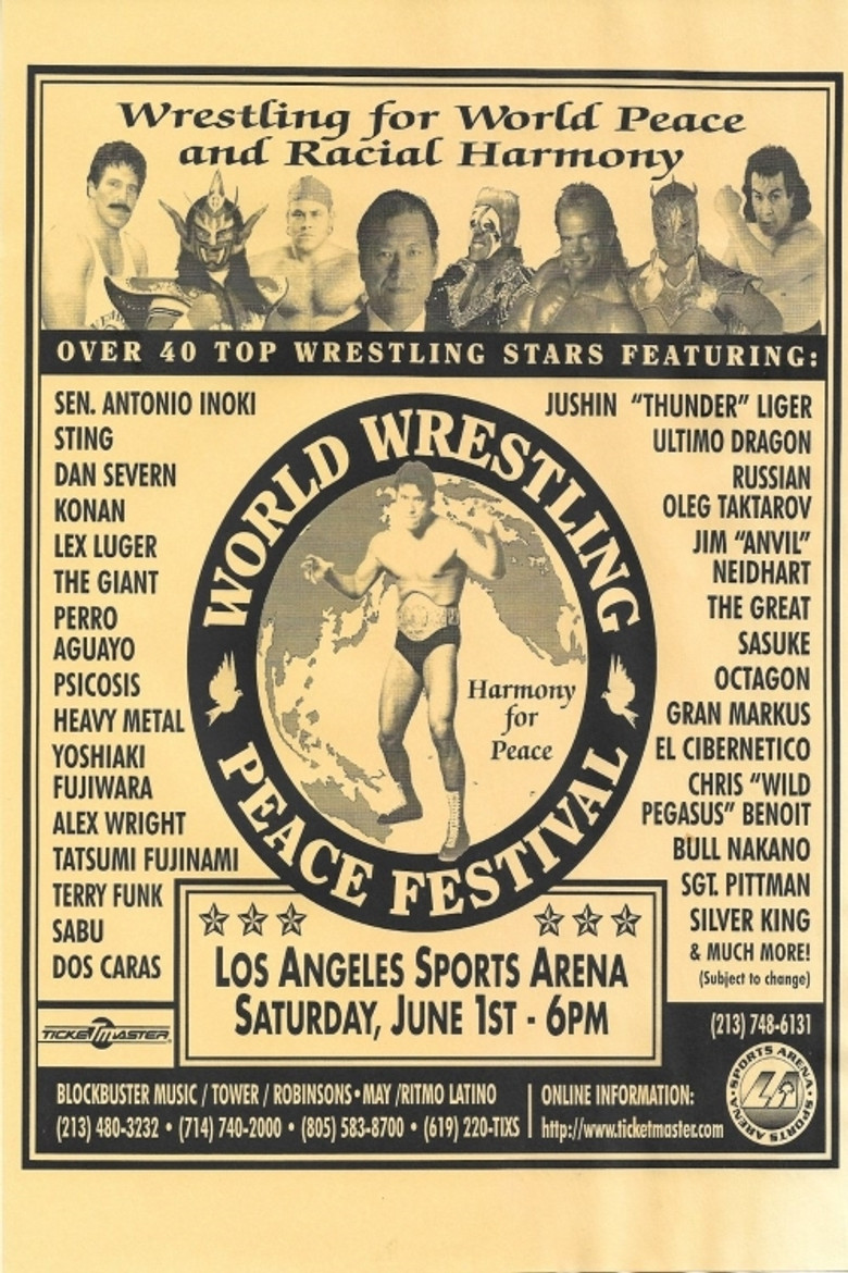 World Wrestling Peace Festival poster background